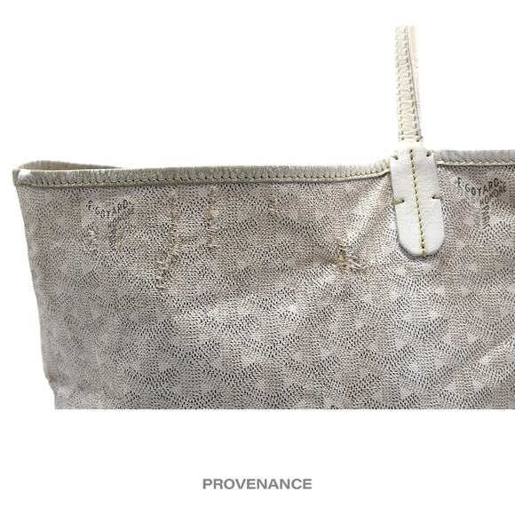 🔴 Goyard St. Louis Tote GM Bag - White Goyardine - Picture 8 of 13
